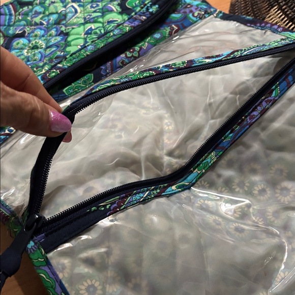 Vera Bradley Floral Blue and Green Travel Bag - Picture 8 of 16